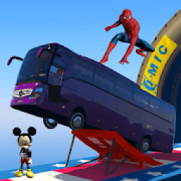 Superheroes Coach Bus Stunts: Speed Racing Games आइकन