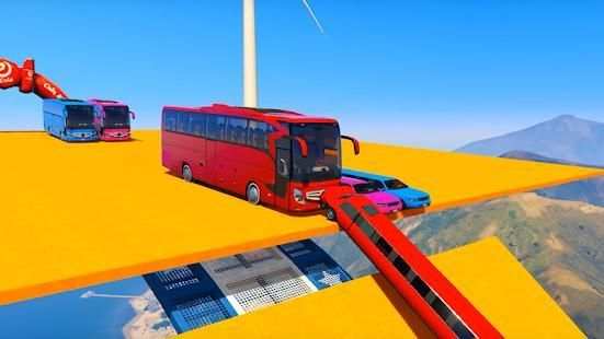 Superheroes Coach Bus Stunts: Speed Racing Games screenshot 2