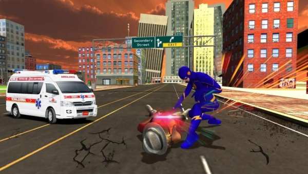 Grand Flash Superhero Rescue - Light Crime City 3D स्क्रीनशॉट 2