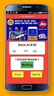 Answers For Jio Cricket Play Along screenshot 1