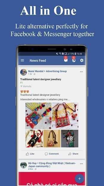 Mini for Facebook Messenger: Friendly & Security स्क्रीनशॉट 4