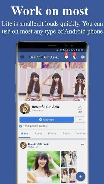 Mini for Facebook Messenger: Friendly & Security स्क्रीनशॉट 3