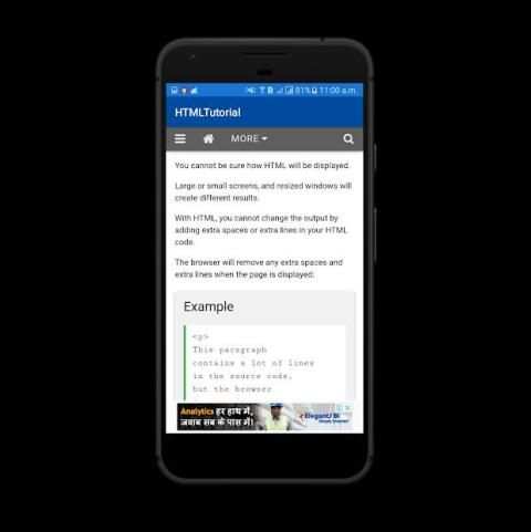 HTML Tutorial screenshot 1