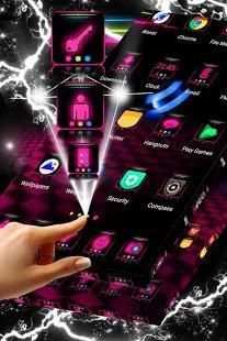 Neon LED Launcher Theme स्क्रीनशॉट 1