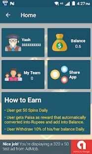 Unlimited Earn Spin स्क्रीनशॉट 1