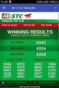 Live Draw 4D Results Reference screenshot 1