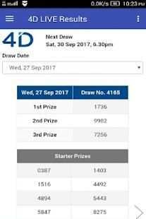 Live Draw 4D Results Reference screenshot 2