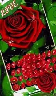 Live 3D Blooming Rose Keyboard Theme screenshot 5
