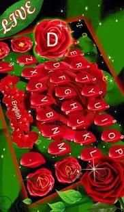Live 3D Blooming Rose Keyboard Theme screenshot 3