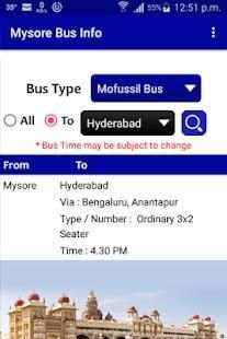 Mysore Bus Info screenshot 4