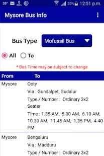 Mysore Bus Info screenshot 5