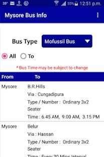 Mysore Bus Info screenshot 2