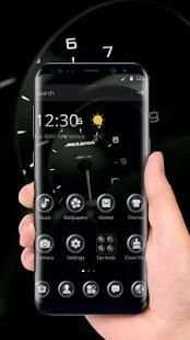 Black Racing Car Speedometer Theme screenshot 2