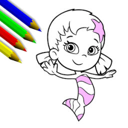 Bubble Guppies Coloring book Drawing Game आइकन