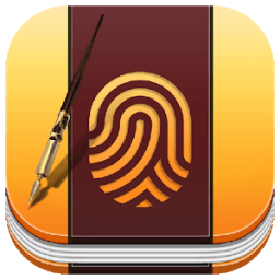 Diary with a fingerprint lock आइकन