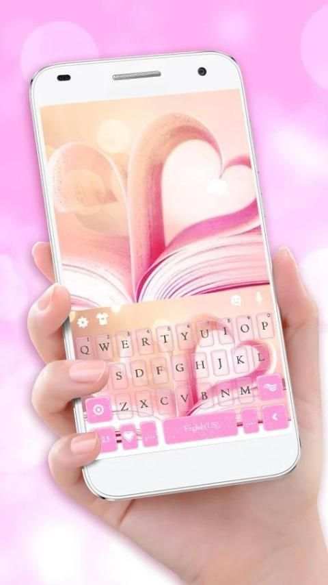 Tema Keyboard Valentine Book Heart screenshot 4