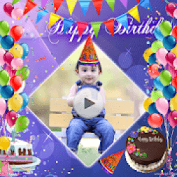 Happy Birthday Video With Slide Show Maker आइकन