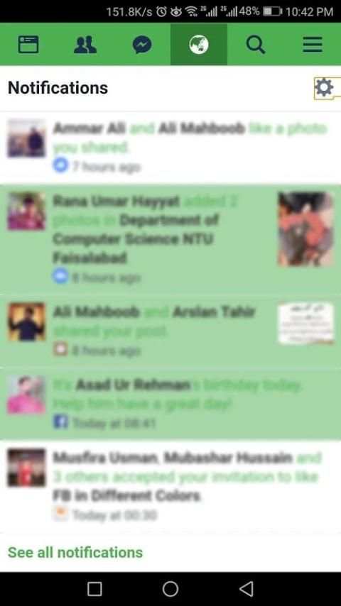 Green Color for Facebook screenshot 1