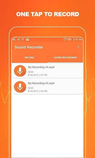 Voice Recorder: One tap to Record 5 تصوير الشاشة