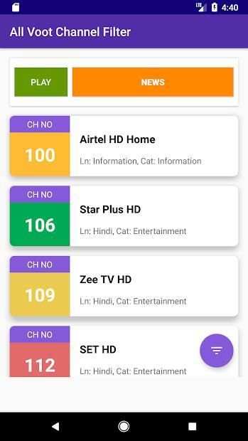 All Voot ChannelFilters स्क्रीनशॉट 3