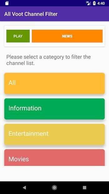 All Voot ChannelFilters स्क्रीनशॉट 2