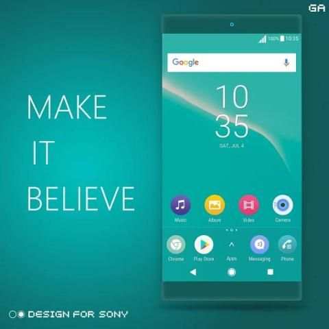 XPERIA ON™ | O Cyan Theme *Tema SONY Xperia screenshot 3