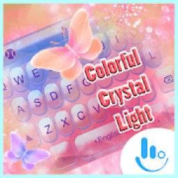 Colorful Crystal Light Keyboard Theme أيقونة