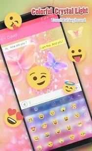 Colorful Crystal Light Keyboard Theme screenshot 2
