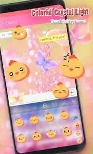 Colorful Crystal Light Keyboard Theme screenshot 1