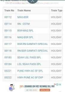 Indian Railway IRCTC Train Info स्क्रीनशॉट 3
