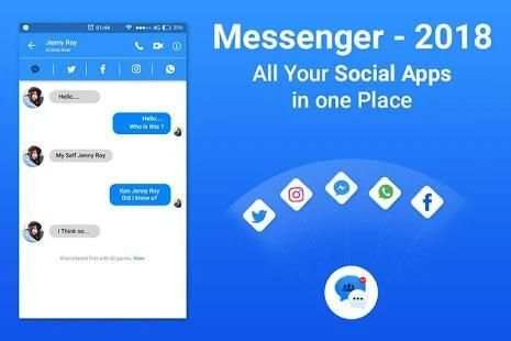 Messenger 2018 - Messenger for All Social Apps screenshot 1