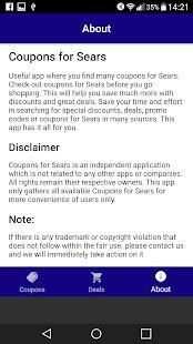 Coupons for Sears screenshot 1