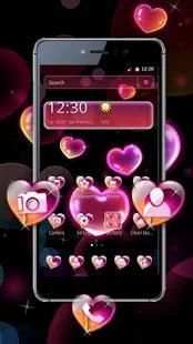 Neon Bubble Heart Theme screenshot 4