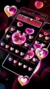 Neon Bubble Heart Theme screenshot 3