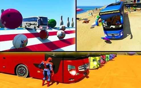 Superhero Bus Racing Stunts Drive: Top Speed Game screenshot 5