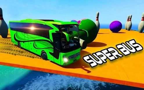 Superhero Bus Racing Stunts Drive: Top Speed Game screenshot 3
