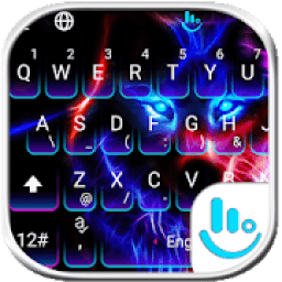 ikon Colorful Wolf Tema Keyboard