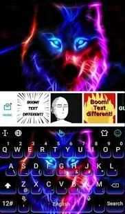 Colorful Wolf Keyboard Theme screenshot 3