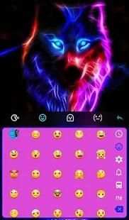 Colorful Wolf Keyboard Theme screenshot 2