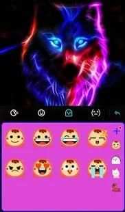 Colorful Wolf Keyboard Theme screenshot 1