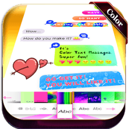 ikon Color Your Text Messages for whatsapp &amp; facebook