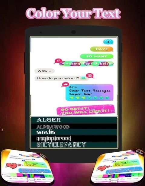 Color Your Text Messages for whatsapp & facebook screenshot 3