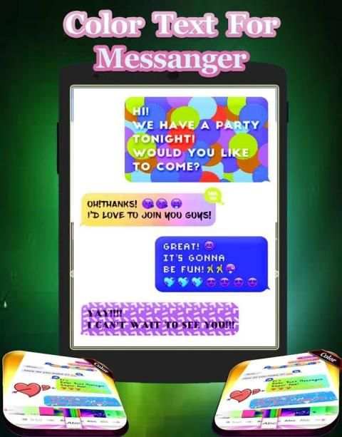 Color Your Text Messages for whatsapp & facebook screenshot 1