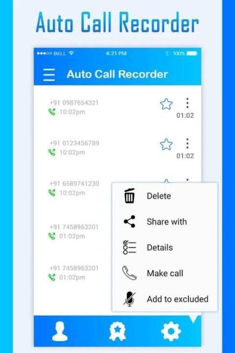 Call Recorder - Automatic Call Recorder स्क्रीनशॉट 1