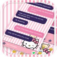 Cute Pink Kitty Message SMS Theme 2018 on 9Apps