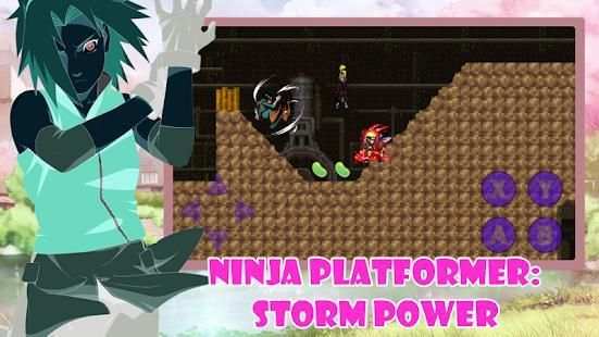 Platformer Ninja: Kekuatan Badai screenshot 3