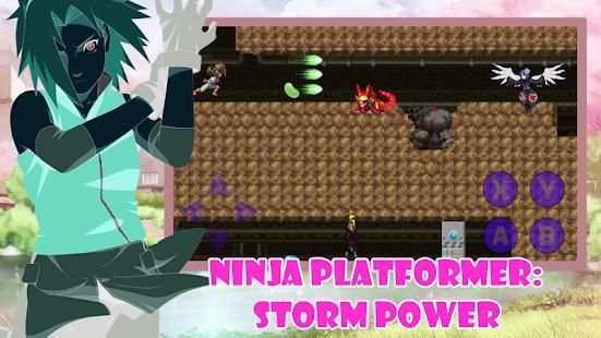 Platformer Ninja: Kekuatan Badai screenshot 6
