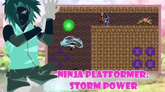 Platformer Ninja: Kekuatan Badai screenshot 1