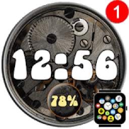Free Clockwork Watch Face Theme for Bubble Clouds