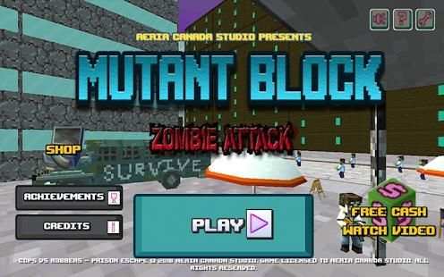 Mutant Block Zombie Attack screenshot 5
